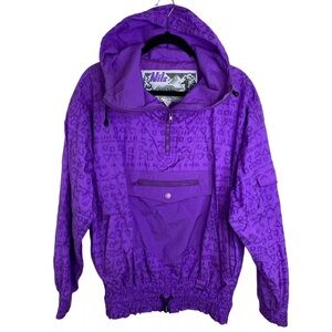 Nils Skiwear Tricia Pullover Hooded Jacket Purple Lightweight Ski Jacket Sz 12